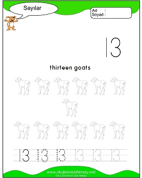 okul öncesi 1 sayısı çizgi çalışması